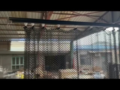 Grafit hitam Aluminium Chain Link Wire Mesh Coil Langit-langit tirai untuk interior hotel atau restoran