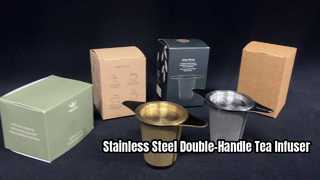 Saringan Daun Filter Infuser Teh Gagang Ganda Baja Tahan Karat