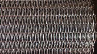 ss304 Logam Baja Karbon Biskuit Pizza Oven Roti Rantai Spiral Wire Mesh Conveyor Belt