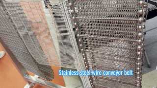 Sabuk konveyor wire mesh spiral rantai baja tahan karat