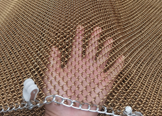 Harga yang bagus Tirai Mesh Logam 1.5mm Untuk Pembagi Ruang Perapian on line