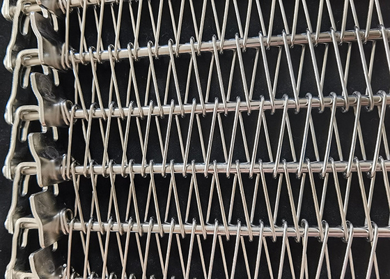Harga yang bagus 1.6m Lebar Food Grade Wire Mesh Belt Untuk Industri Makanan Beku on line