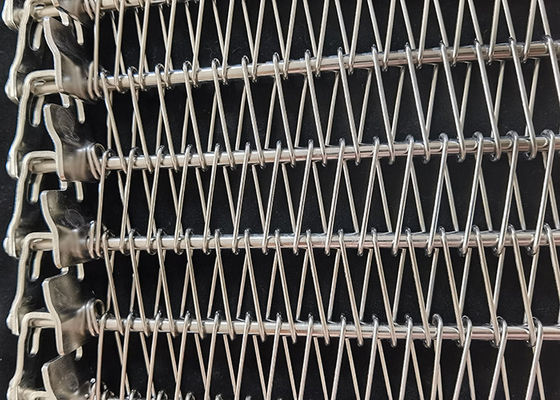 1.6m Lebar Food Grade Wire Mesh Belt Untuk Industri Makanan Beku