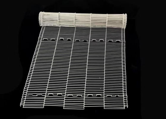 316 Wire Mesh Conveyor Belt Chocolate Enrobe Menggunakan Flat Flex