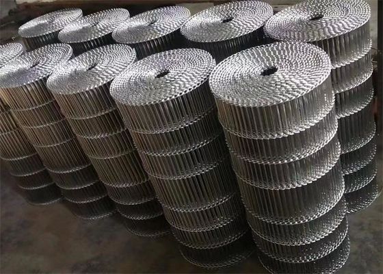 Flat Flex Ladder Wire Mesh Conveyor Belt Untuk Pengolahan Makanan