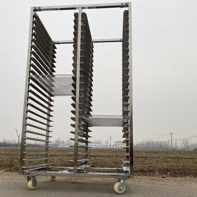 Harga yang bagus Rak Baki Ss Tahan Suhu Tinggi Trolley 15layers OEM ODM on line