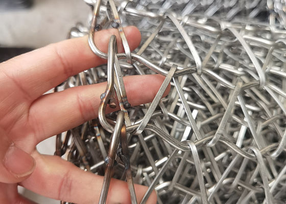 5.4m Lebar 304 Stainless Steel Spiral Wire Mesh Conveyor Belt Dengan Welded Ends
