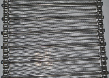 Harga yang bagus 304 SS Flat Flex Wire Belt, Mesh Spiral Conveyor Belt Untuk Pemrosesan Makanan on line