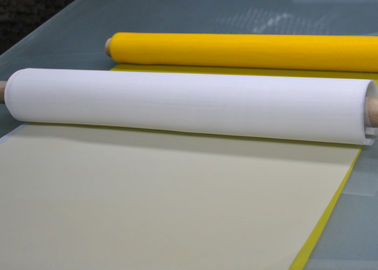 Harga yang bagus 50 Inch 80T Polyester Sablon Mesh Untuk Pencetakan Keramik, Warna Putih / Kuning on line
