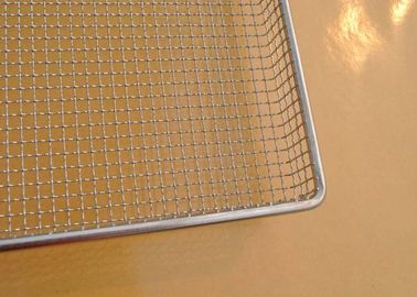 Harga yang bagus 304 SS Berlubang Wire Mesh Tray Ringan Dengan Grit Blasting, 100cm * 50cm * 20cm on line
