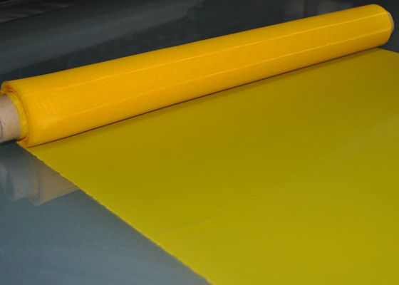 Kuning 48T Polyester Screen Printing Mesh 70 Mikron untuk Kaca