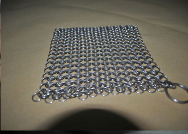 Harga yang bagus Dapur 304 Stainless Steel Chainmail Scrubber Rectangle 10mm, Ukuran Kustom on line