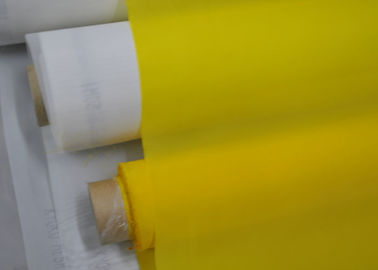Harga yang bagus 55 Thread Polyester Printing Mesh 77T Untuk Kaos / Tekstil, Warna Kuning on line