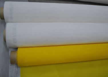Harga yang bagus Kuning Poliester Mesh Kain Sutra Sablon Kaos Kepadatan Tinggi, 91 Mikron on line