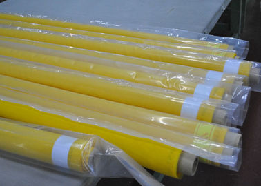 Harga yang bagus Kuning 80 Thread Polyester Mesh Screen Fabric Untuk Pencetakan Tekstil, Lebar 250cm on line
