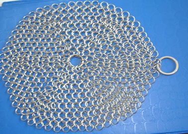 Harga yang bagus 304 7 * 7 Stainless Steel Chainmail Scrubber Pembersih Besi Cor Untuk Food Grade on line