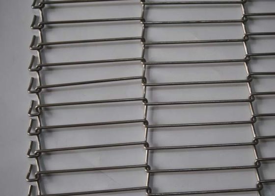 SS Weave Belt Seimbang, Spiral Wire Metal Mesh Belt Untuk Konveyor Makanan