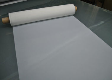 Harga yang bagus Putih High Tension Polyester Sablon Mesh Kain Untuk T-shirt Printing on line