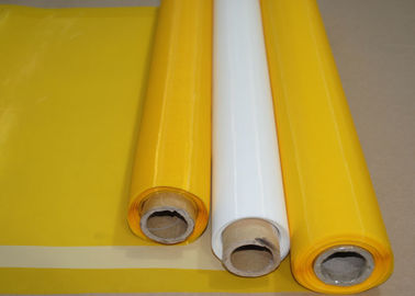 Harga yang bagus 45 Inch Polyester Silk Sablon Mesh, 250 Mesh Layar Asam Resistensi on line