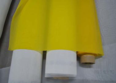 Harga yang bagus Kuning 100% Polyester Silk Bolting Cloth Weave Polos Dengan Lebar 1,15-3,6m on line