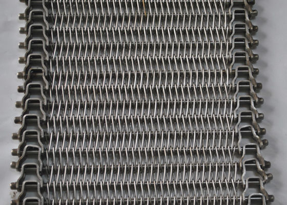 304 Stainless Steel Wire Mesh Conveyor Belt Untuk Memanggang Makanan, SGS Disetujui