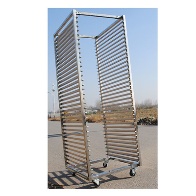 Harga yang bagus Anticorrosion 201 Stainless Steel Tray Rack Troli Roda Karet / Pu / Nilon on line