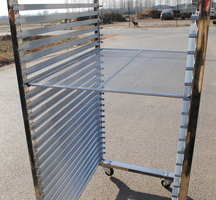 304 Stainless Steel Trolley Rack Polishing / Perawatan Permukaan Sandblasting