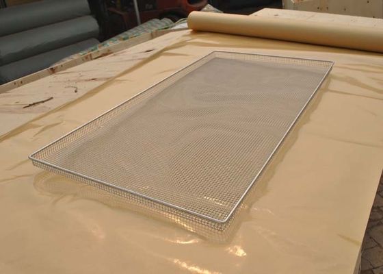 Kawat Food Grade SS Oven Wire Mesh Tray Untuk Memanggang Makanan, Memoles