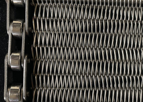 High Temperature Food Grade Stainless Steel Wire Mesh Gratex Conveyor Belt Untuk Industri Makanan