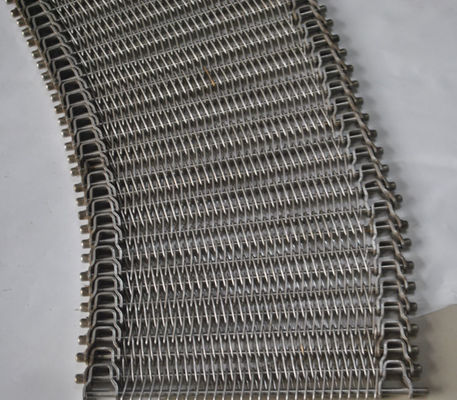 Wire Spiral Grid Halus Melengkung menyampaikan Belt Link sisi bentuk U