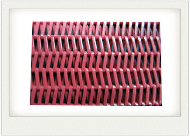Harga yang bagus Red Polyester Mesh Belt Dengan Spiral Conveyor Untuk Pengering Makanan / Pengeringan Lumpur on line