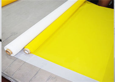Harga yang bagus Kuning 45 Micron DPP200 Polyester Sablon Mesh Dengan Tenunan Polos on line