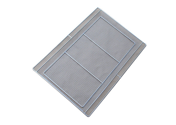 Bahan makanan kelas stainless steel kawat mesh logam buah kering sayur rak pengeringan drainer rak dengan nampan