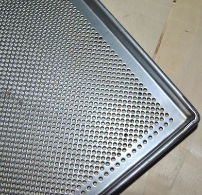 Kue Berlubang Logam Melayani Baki Untuk Oven, Baki Makanan Stainless Steel