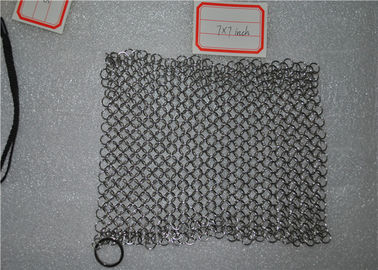 Harga yang bagus Persegi Bentuk Stainless Steel Chainmail Scrubber Tidak Beracun Untuk Dapur on line