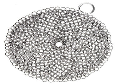 Harga yang bagus Kitchen Round 316l Chainmail Scrubber Untuk Peralatan Masak Besi Cor Tanpa Karat on line