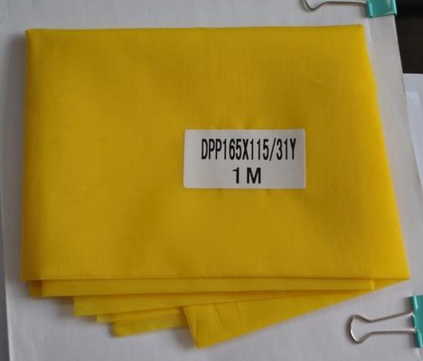 Sutra Sablon Monofilamen Poliester Jala, Kain Tarik Bolt 165T -31 Kuning