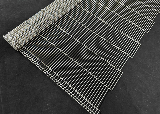 Harga yang bagus Food Chocolate Enrober Baja tahan karat Flat Flex Wire Mesh Conveyor Belt on line