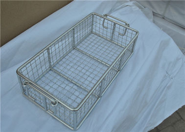 Harga yang bagus Keranjang Wire Mesh Stainless Steel Rugged Dengan Pindah Pindah Untuk Buah on line