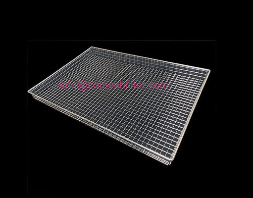 Baja tahan karat 304 316 Ultrasonik Disinfeksi Wire Mesh Grill Food Tray Basket Untuk Penggorengan Steamer Sterilisasi Cuci