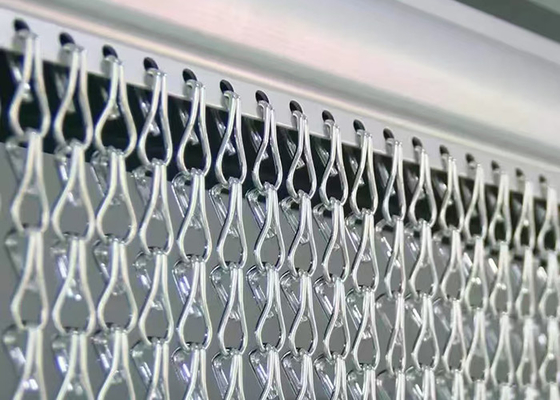 Harga yang bagus Custom Design Aluminium Double Hook Screen Chain Fly Curtain Mesh Untuk Dekorasi Ruangan on line