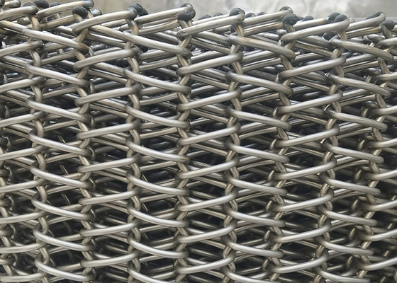 Stainless Steel Balance Weave Wire Mesh Conveyor Belt Suhu Kerja Tinggi