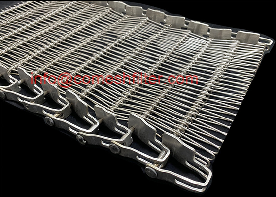 Food Grade Stainless Steel 304 Wire Mesh Conveyor Belt Untuk Spiral Oven Drying Freezing Baking