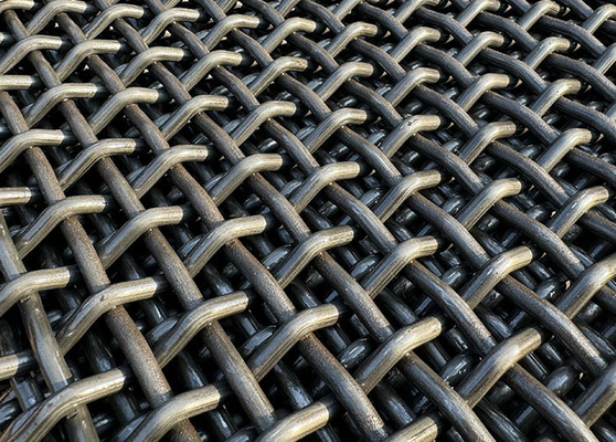 Heavy Duty Carbon Mild Steel 45# 65mn Vibrating Mine Sieving Crimped Wire Sand Quarry Stone Rock Mining Screen Mesh