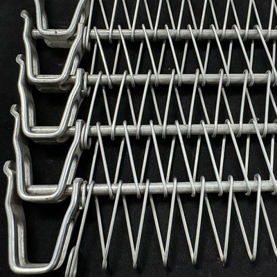 iqf Tunnel Freezer Spiral Mesh Conveyor Belt untuk menara pendingin modular