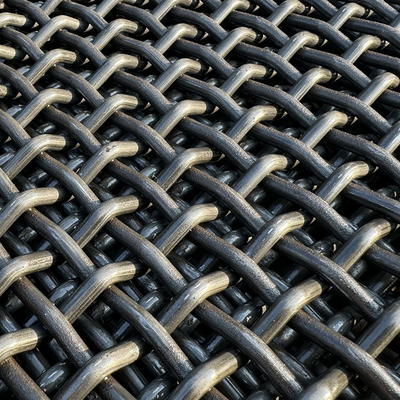 Harga yang bagus Manganese Steel 65Mn Tambang Bergetar Crimped Berliku Screen Filter Mesh Untuk pasir kerikil Batu Quarry Crusher on line
