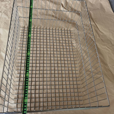kualitas Custom Size 304 stainless steel Wire Mesh Oven Bakery Basket roti untuk supermarket pabrik