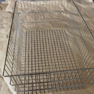 kualitas Kualitas tinggi 64x45x30 cm stainless steel Welded Wire Mesh Basket untuk roti pabrik
