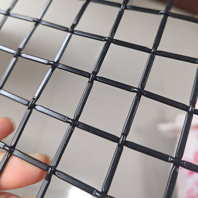 Lattice Dekoratif Woven Wire Mesh Stainless Steel Matte Black Color Metal Untuk Dekorasi