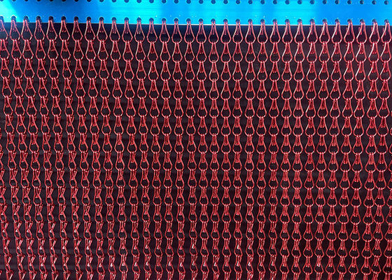 Harga yang bagus Customized Color Double Hook Chain Fly Curtain Mesh Metal Aluminium Dekoratif on line